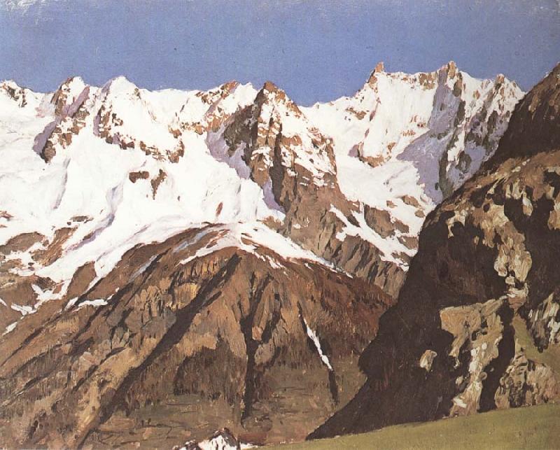 Levitan, Isaak Gebirgskette. Montblanc oil painting image